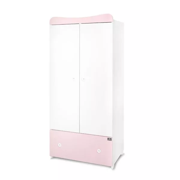 Dulap garderoba, Exclusive, 80 x 57 x 178 cm, 2 usi, White Orchid Pink 1