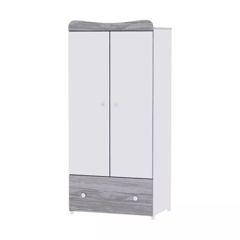 Dulap garderoba, Exclusive, 80x57x178 cm, 2 usi, White & Artwood 1