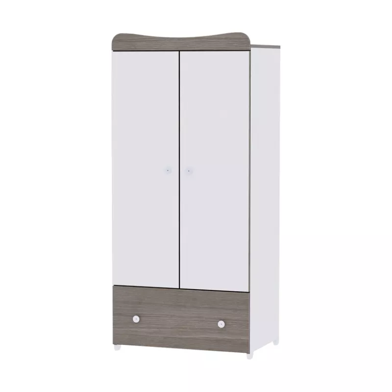 Dulap garderoba, Exclusive, 80x57x178 cm, 2 usi, White & Coffee 1