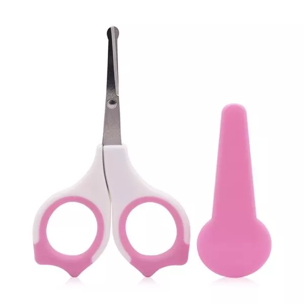 Forfecuta de unghii pentru bebelusi, cu suport de protectie, 0 luni+, Blush Pink 1