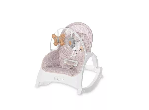 Fotoliu balansoar, Enjoy, cu vibratii si muzica, Beige Daisy 1