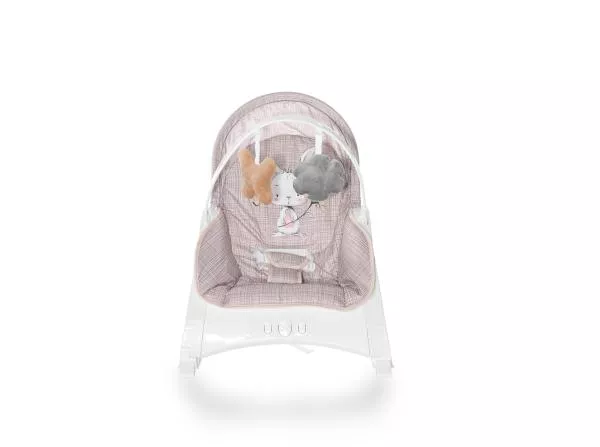 Fotoliu balansoar, Enjoy, cu vibratii si muzica, Beige Daisy 4