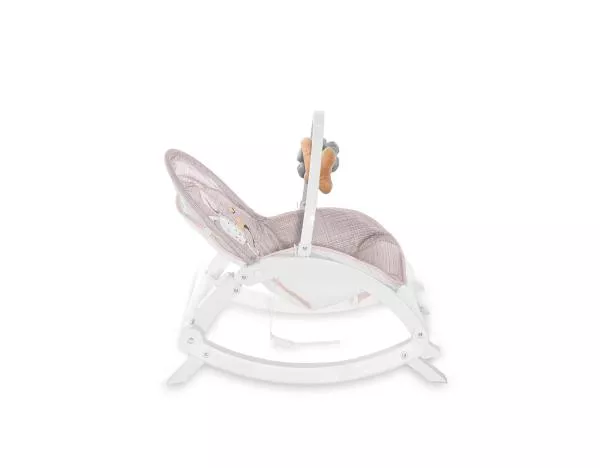 Fotoliu balansoar, Enjoy, cu vibratii si muzica, Beige Daisy 5