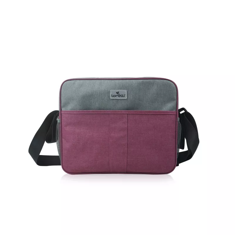 Geanta accesorii bebe, compartimentata, Pink & Grey 1