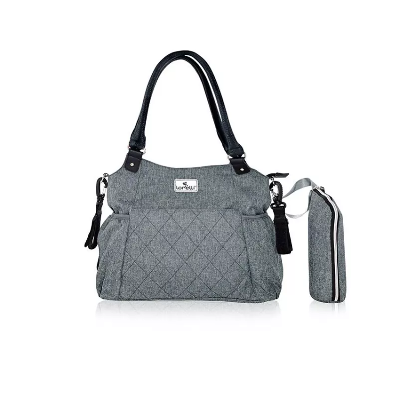 Geanta accesorii bebelusi, Kristin, compartimentata, Grey 3