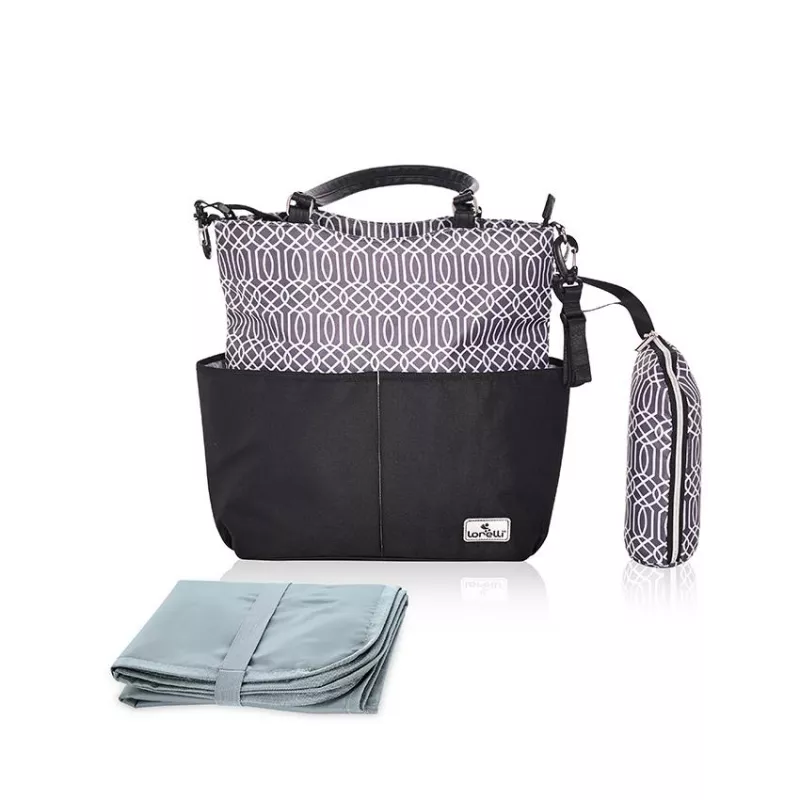 Geanta accesorii bebelusi, Laura, compartimentata, Black 1