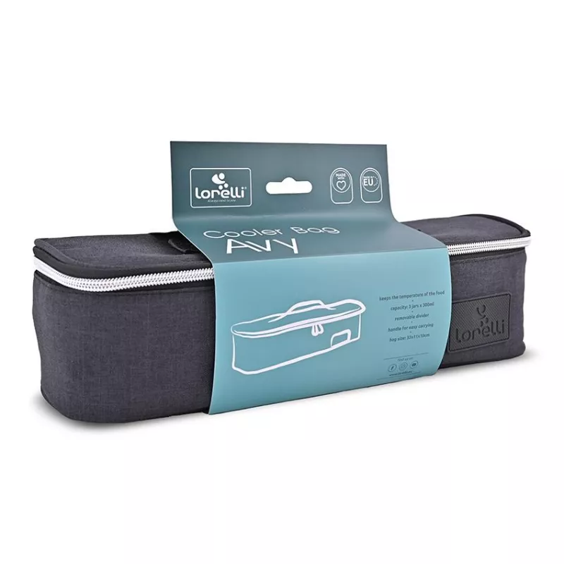 Geanta termica pentru mancare Avy, 3 compartimente detasabile, 33x11x10 cm, Negru 2