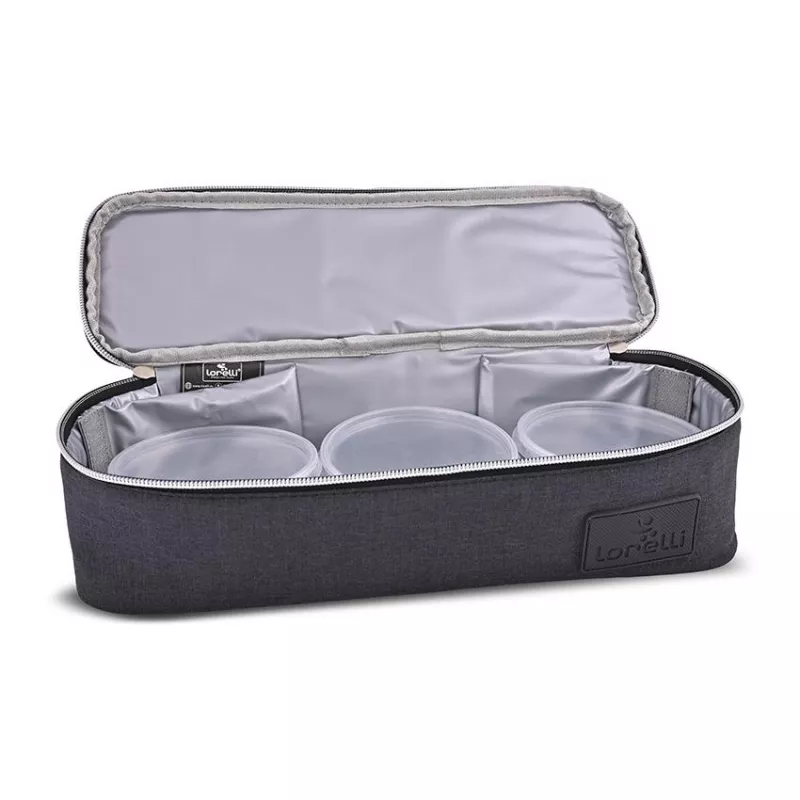 Geanta termica pentru mancare Avy, 3 compartimente detasabile, 33x11x10 cm, Negru 3