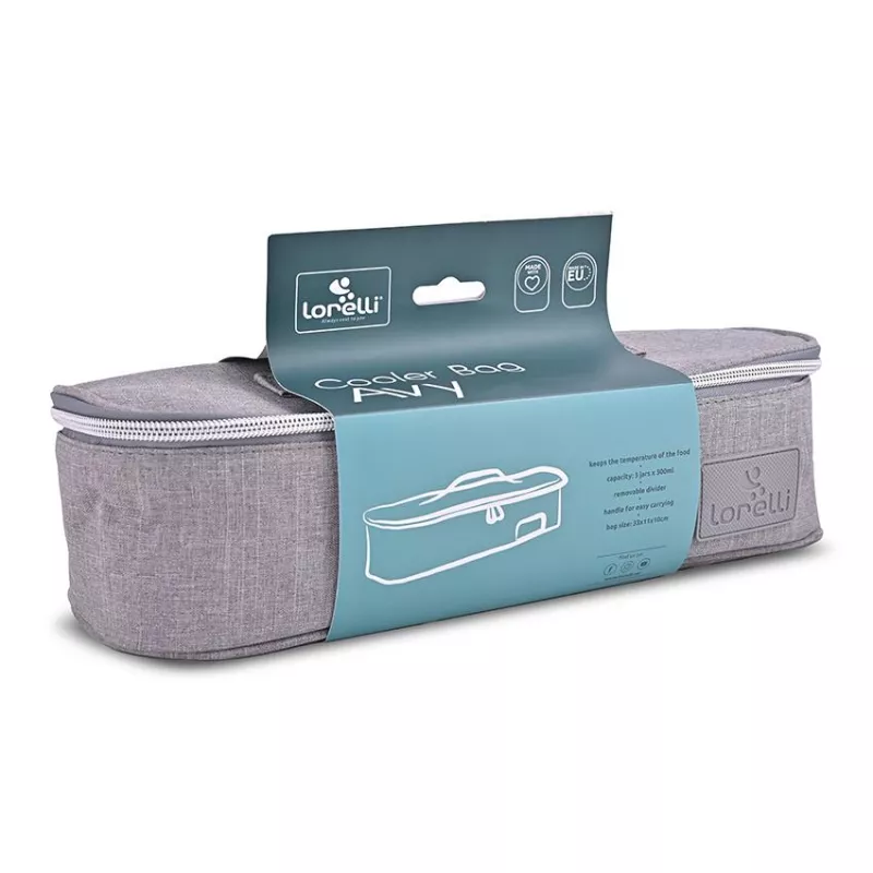 Geanta termica pentru mancare Avy, 3 compartimente detasabile, 33x11x10 cm, Gri 2