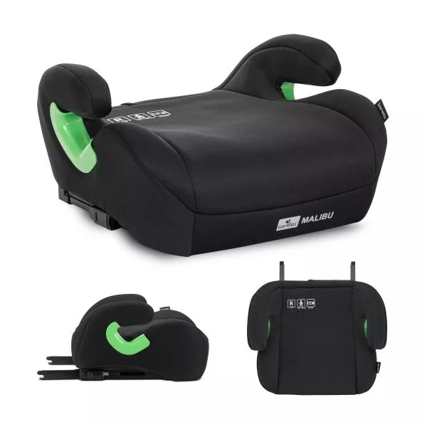 Inaltator auto pentru copii, Malibu, Isofix, 6-12 Ani, 125-150 cm, cu conectori pentru ghidaj, Black 1