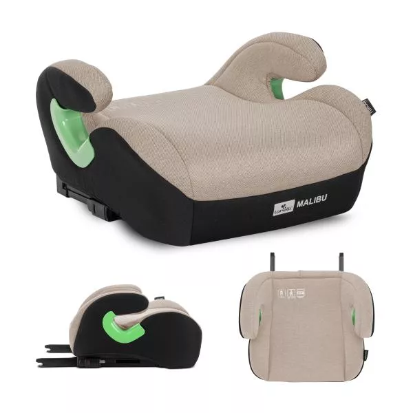 Inaltator auto pentru copii, Malibu, Isofix, 6-12 Ani, 125-150 cm, cu conectori pentru ghidaj, Beige 1