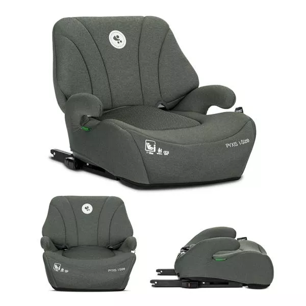 Inaltator auto pentru copii, Pyxis, i-Size, Isofix, tip booster cu spatar detasabil, 6-12 ani, 125-150 cm, Green 1