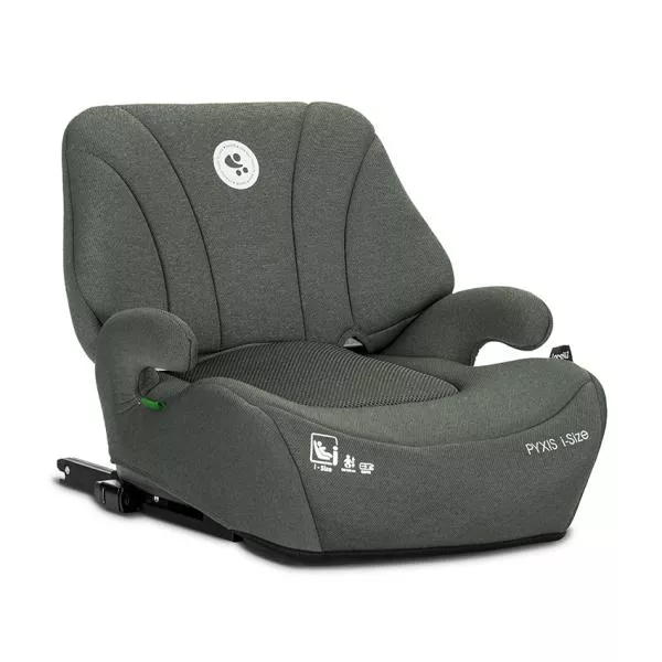 Inaltator auto pentru copii, Pyxis, i-Size, Isofix, tip booster cu spatar detasabil, 6-12 ani, 125-150 cm, Green 2