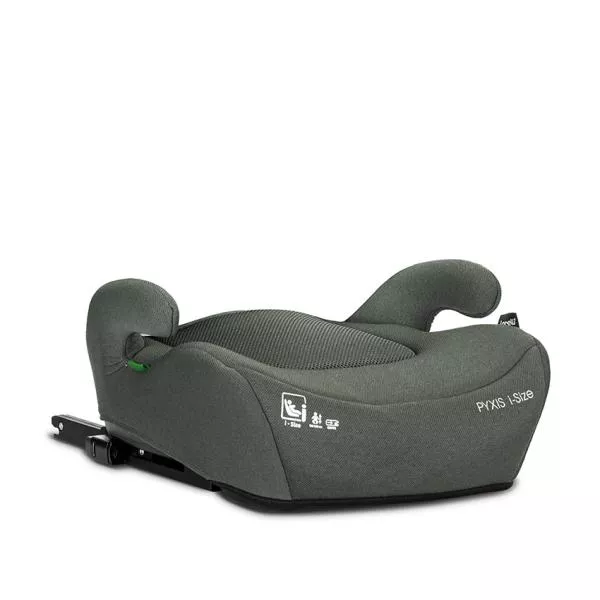 Inaltator auto pentru copii, Pyxis, i-Size, Isofix, tip booster cu spatar detasabil, 6-12 ani, 125-150 cm, Green 3