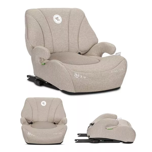 Inaltator auto pentru copii, Pyxis, i-Size, Isofix, tip booster cu spatar detasabil, 6-12 ani, 125-150 cm, Beige 1