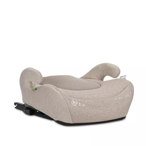 Inaltator auto pentru copii, Pyxis, i-Size, Isofix, tip booster cu spatar detasabil, 6-12 ani, 125-150 cm, Beige 3