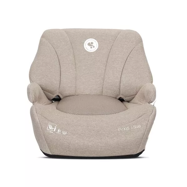 Inaltator auto pentru copii, Pyxis, i-Size, Isofix, tip booster cu spatar detasabil, 6-12 ani, 125-150 cm, Beige 4
