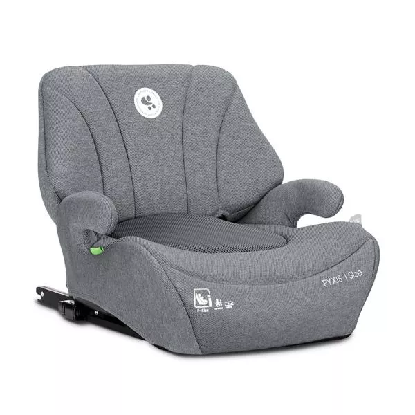 Inaltator auto pentru copii, Pyxis, i-Size, Isofix, tip booster cu spatar detasabil, 6-12 ani, 125-150 cm, Grey 2