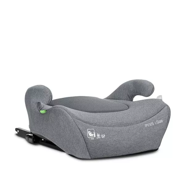 Inaltator auto pentru copii, Pyxis, i-Size, Isofix, tip booster cu spatar detasabil, 6-12 ani, 125-150 cm, Grey 3