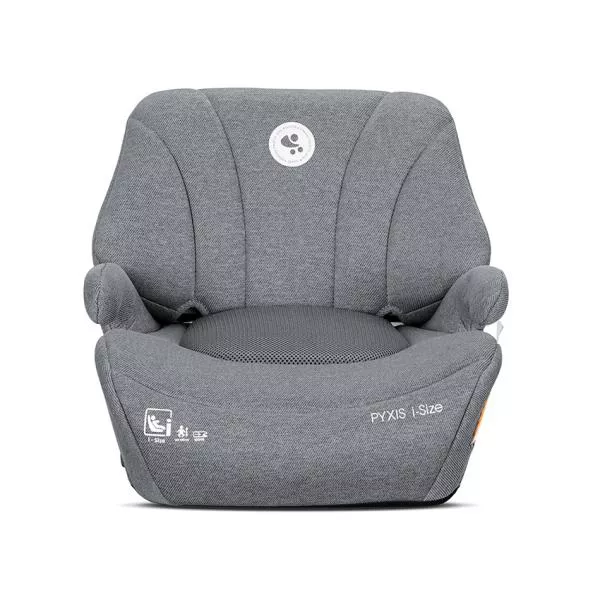 Inaltator auto pentru copii, Pyxis, i-Size, Isofix, tip booster cu spatar detasabil, 6-12 ani, 125-150 cm, Grey 4