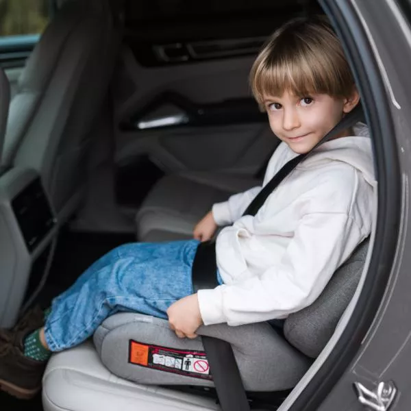 Inaltator auto pentru copii, Pyxis, i-Size, Isofix, tip booster cu spatar detasabil, 6-12 ani, 125-150 cm, Pink 5