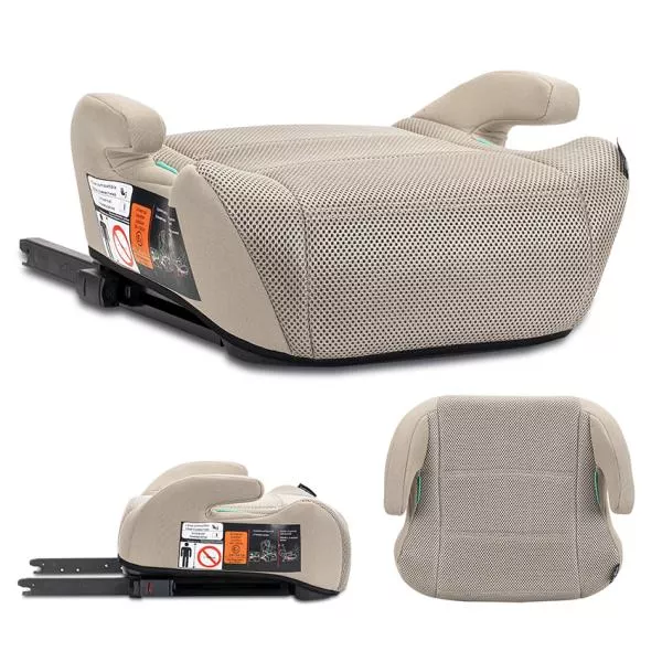 Inaltator auto pentru copii, Zen, Isofix, 6-12 Ani, 125-150 cm, cu conectori pentru ghidaj, Beige 1