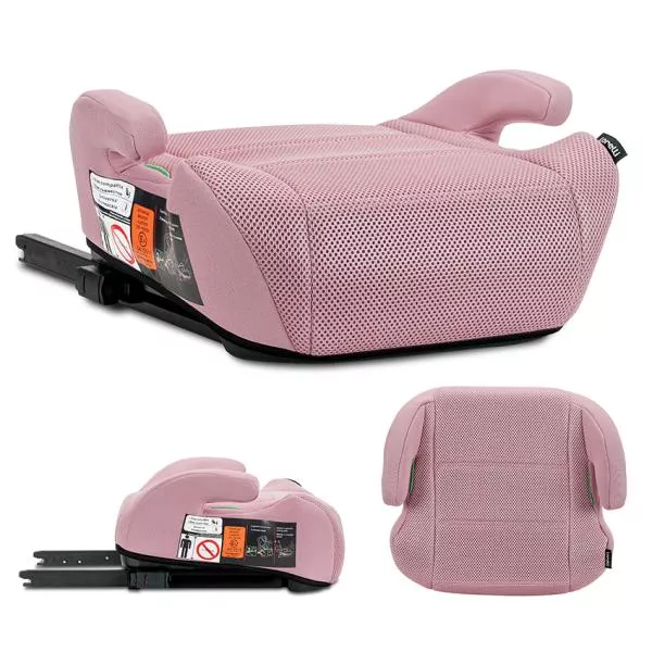 Inaltator auto pentru copii, Zen, Isofix, 6-12 Ani, 125-150 cm, cu conectori pentru ghidaj, Rose 1