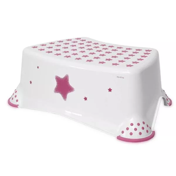 Inaltator baie, antiderapant, 40.5x29x14 cm, Stars Pink 1