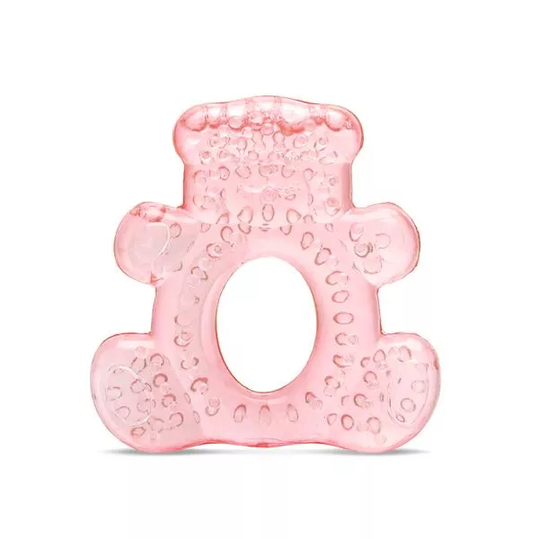 Jucarie de dentitie bebelusi, refrigeranta, 3 luni+, Bear, Shell Pink 1