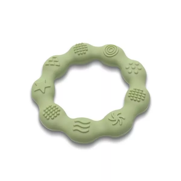 Jucarie de dentitie din silicon, 0 luni+, Ring, Fresh Green 2