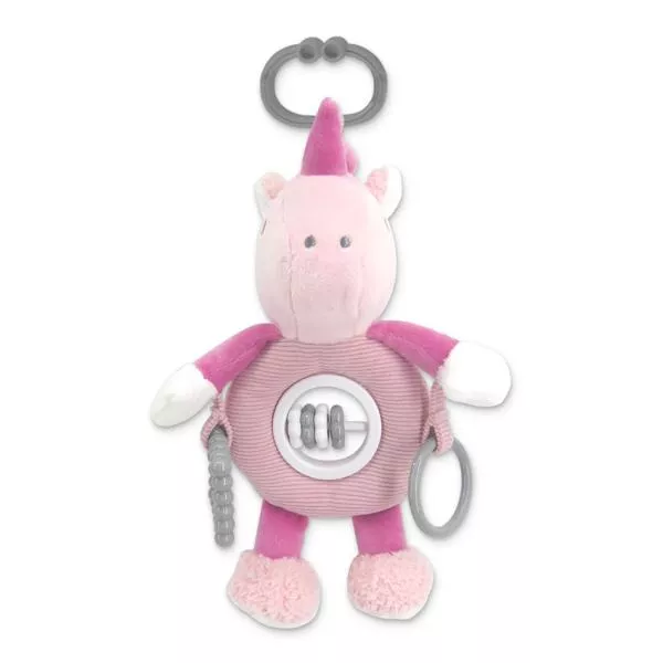 Jucarie de plus, de activitate, Unicorn roz, 24 cm, 0 luni+ 1