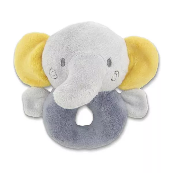Jucarie de plus, Elefant gri, 11 cm, zornaitoare, 0 luni+ 1