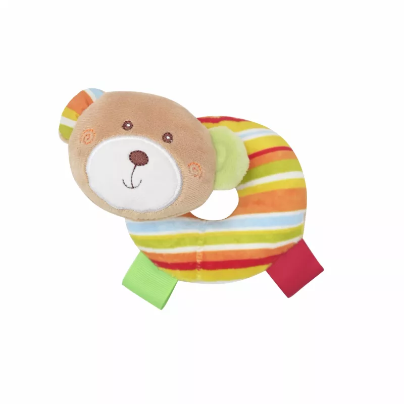 Jucarie de plus, gogoasa cu cap de ursulet, 11 cm, zornaitoare, 0 luni+ 1