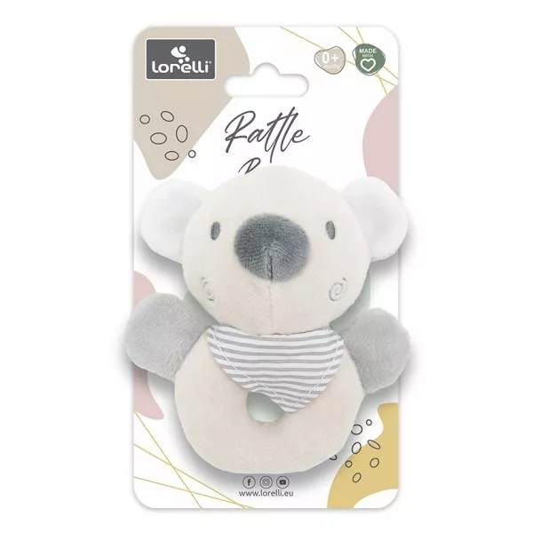 Jucarie de plus, Ursulet beige, 11 cm, zornaitoare, 0 luni+ 2
