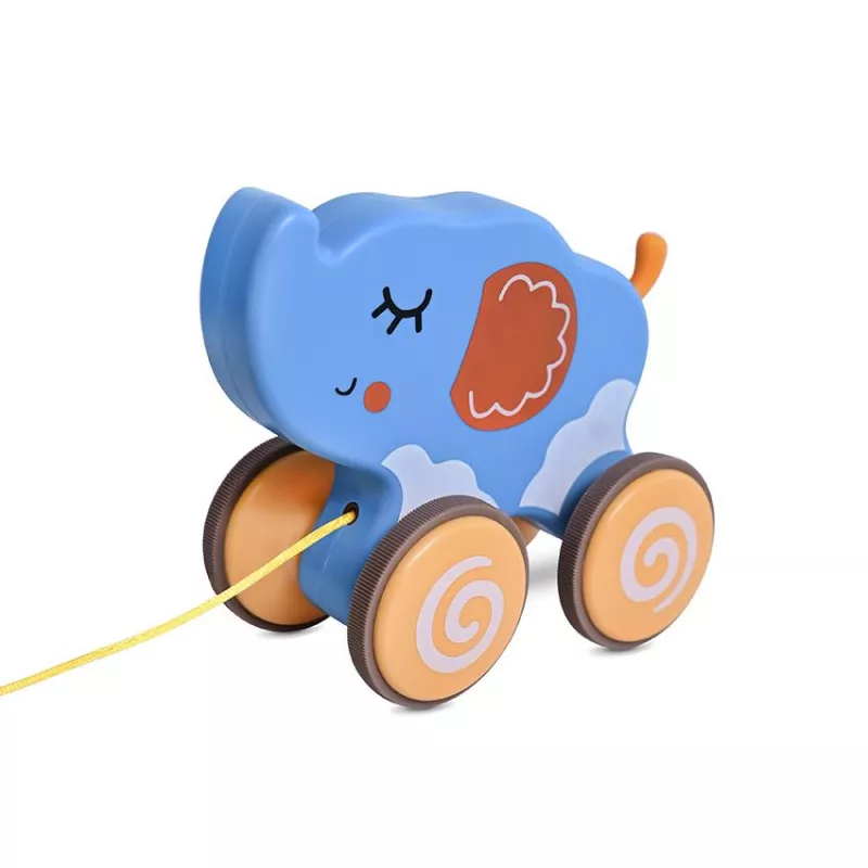 Jucarie de tras cu roti, 9-36 luni, Elefant Blue 1