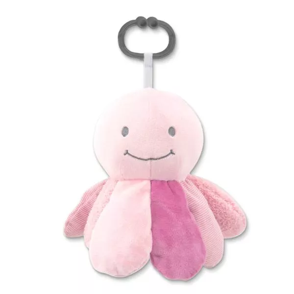 Jucarie din plus, de activitate, Octopus, Natural Pink, 0 luni+ 1