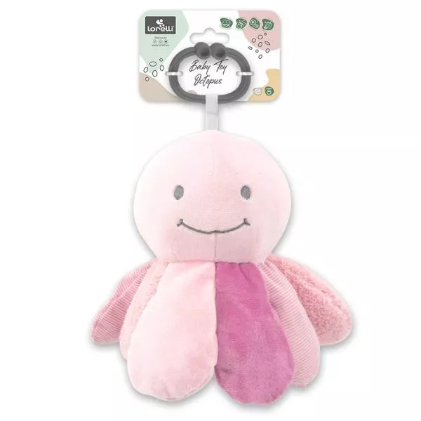 Jucarie din plus, de activitate, Octopus, Natural Pink, 0 luni+ 3