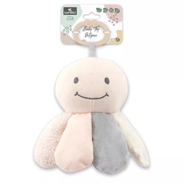 Jucarie din plus, de activitate, Octopus, Natural Beige, 0 luni+ 3