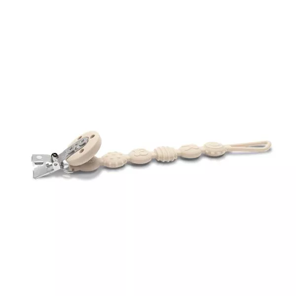 Lant din silicon pentru suzeta, 0 luni+, Beige 3