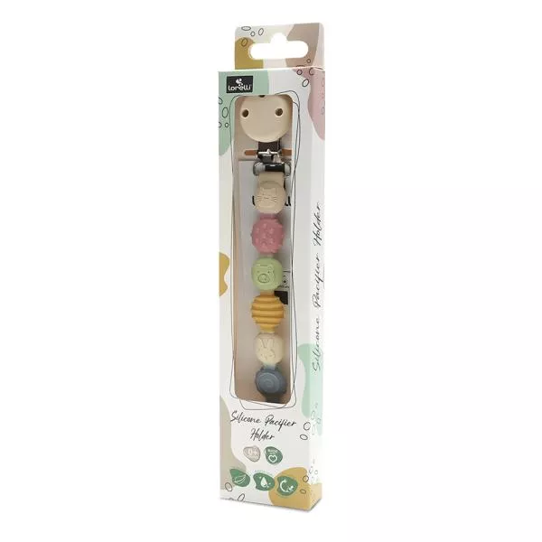 Lant pentru suzeta din silicon, clips de prindere, BPA Free, Blue Mix 4