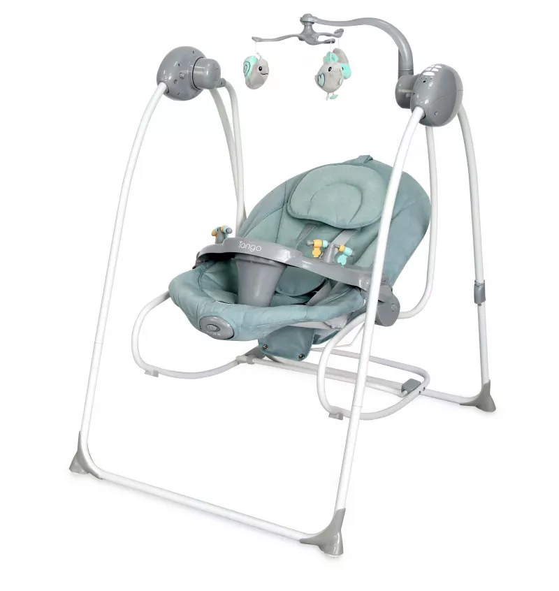 Leagan, Tango, sistem 2in1, electric, muzical, cu vibratii, Frosty Green Stars 1