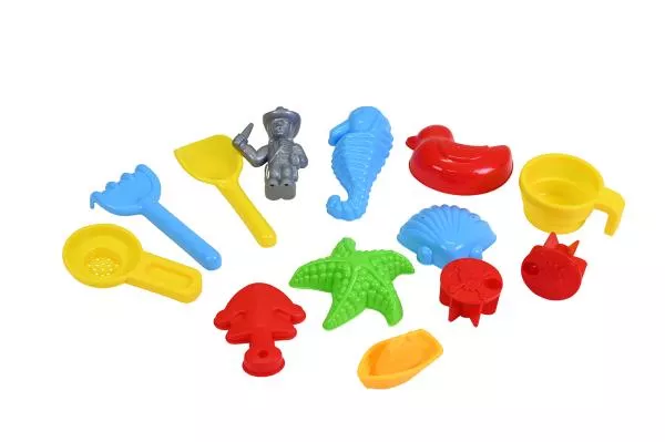 Masuta pliabila Vapor de joaca cu nisip si apa pentru copii, Knorr Toys, include lopatica, multiple forme pentru nisip, 2 cadite pentru apa, 51x31,5x58 cm, 3 ani+, Corabia Piratilor 8