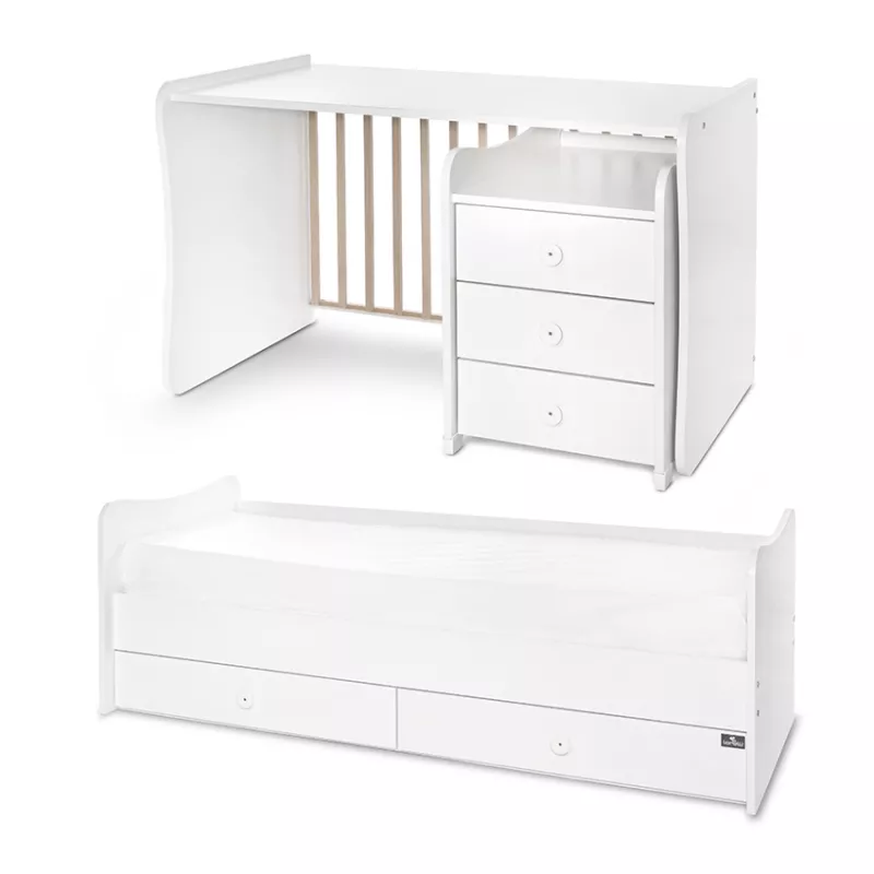 Mobilier Maxi Plus, 70x160 cm, transformabil, Trio White 13