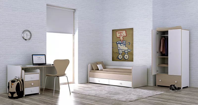 Mobilier Maxi Plus New, White & Vintage Gray 2