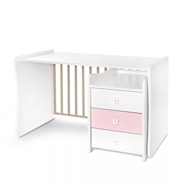 Mobilier multifunctional, Maxi Plus, 70 x 160 cm, transformabil, Trio White Orchid Pink 11