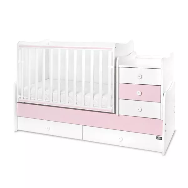 Mobilier multifunctional, Maxi Plus, 70 x 160 cm, transformabil, Trio White Orchid Pink 1