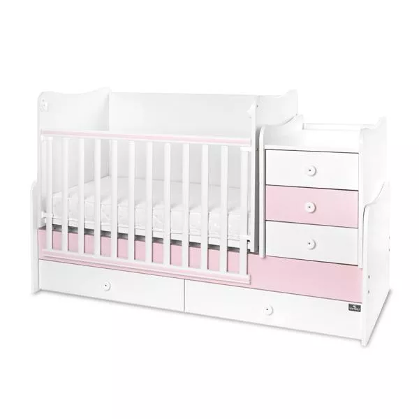 Mobilier multifunctional, Maxi Plus, 70 x 160 cm, transformabil, Trio White Orchid Pink 3