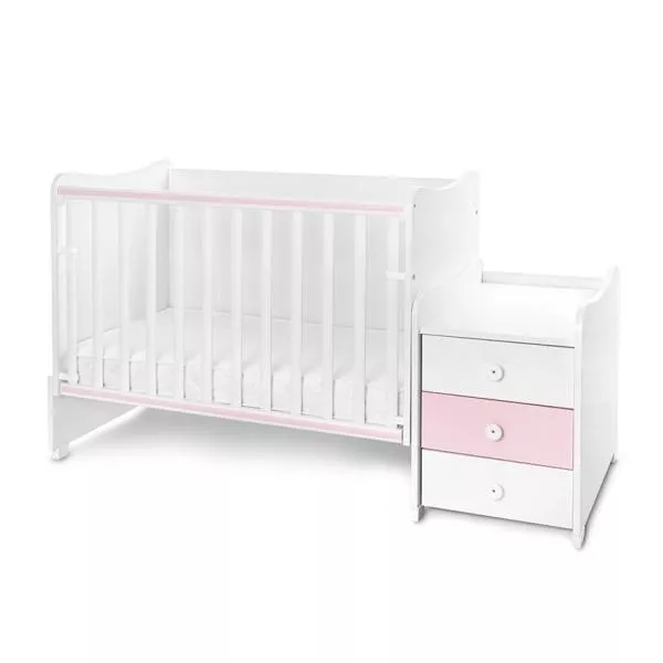 Mobilier multifunctional, Maxi Plus, 70 x 160 cm, transformabil, Trio White Orchid Pink 6