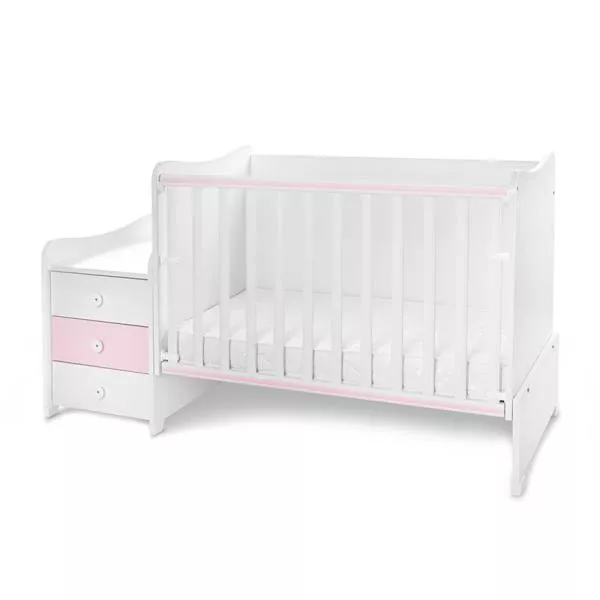 Mobilier multifunctional, Maxi Plus, 70 x 160 cm, transformabil, Trio White Orchid Pink 7