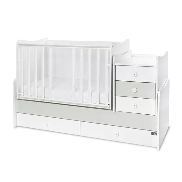 Mobilier multifunctional, Maxi Plus, 70 x 160 cm, transformabil, Trio White Milky Green 4
